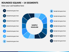 Rounded Square – 14 Segments PPT Slide 1