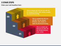 Free 3 Stair Steps for PowerPoint and Google Slides