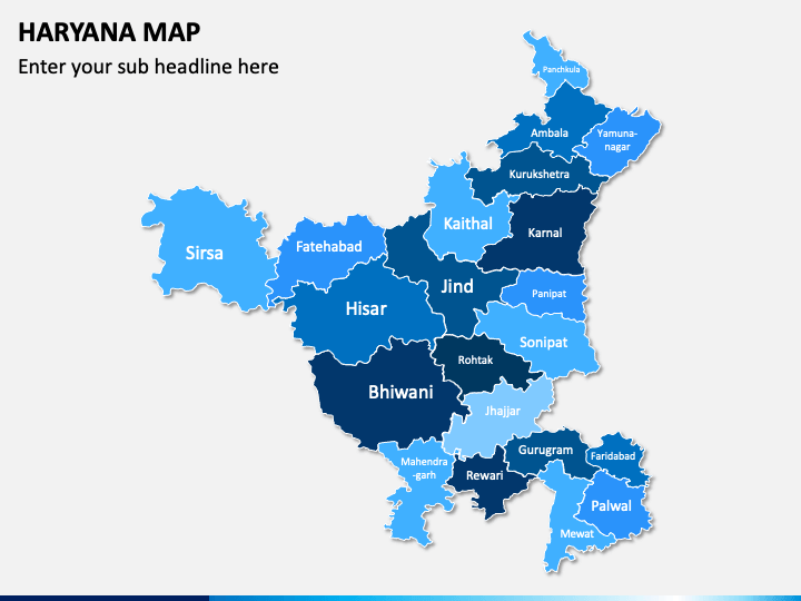 Haryana Map PPT Slide 1