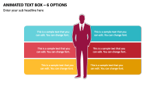 Animated Text Box - 6 Options PPT Slide 1