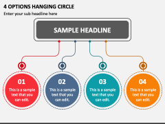 4 Options Hanging Circle PPT Slide 1