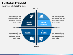 4 Circular Divisions PPT Slide 1