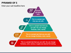 Pyramid of 5 PPT Slide 1