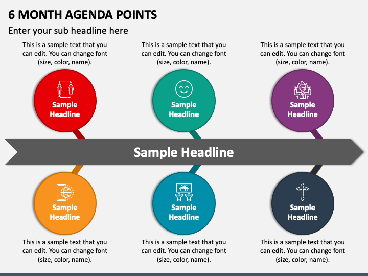 6 Month Agenda Points PPT Slide 1