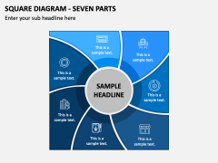 Square Diagram - Seven Parts PPT Slide 2