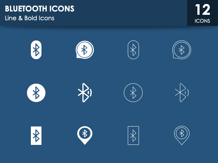 Bluetooth Icons PPT Slide 1