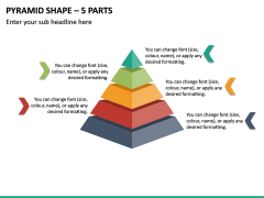 Pyramid Shape – 5 Parts PPT Slide 2