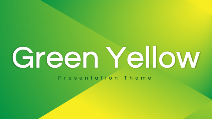 Green Yellow Presentation Theme PPT Slide 1