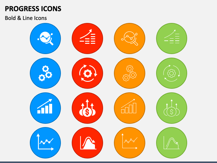Progress Icons PPT Slide 2