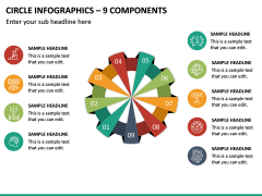 Circle Infographics – 9 Components PPT Slide 2