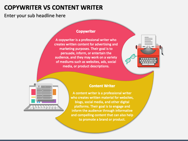 Copywriter Vs Content Writer PPT Slide 1