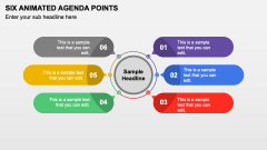 Six Animated Agenda Points PPT Slide 1