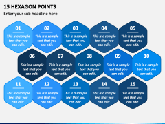 15 Hexagon Points PPT Slide 1