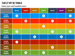 7 by 8 Table PPT Slide 1