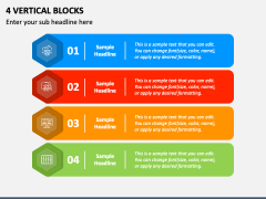 4 Vertical Blocks PowerPoint Presentation Slides - PPT Template