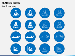 Reading Icons PPT Slide 2