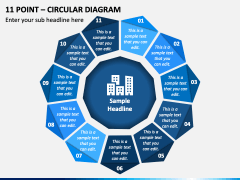 11 Point - Circular Diagram PPT Slide 1