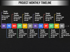 Project Monthly Timeline PPT Slide 2