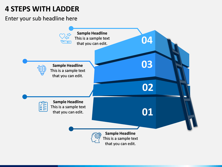 4 Steps With Ladder PPT Slide 1