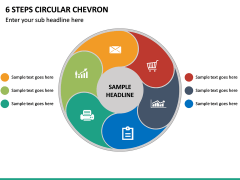 6 Steps Circular Chevron PPT Slide 2
