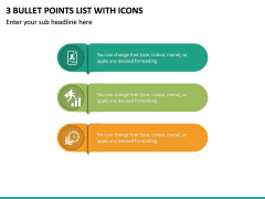 3 Bullet Points List With Icons PPT Slide 2