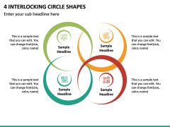 4 Interlocking Circle Shapes PPT Slide 2
