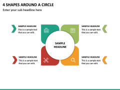 4 Shapes Around a Circle PPT Slide 2