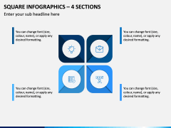 Square Infographics – 4 Sections PPT Slide 1