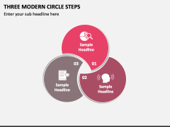 Three Modern Circle Steps PPT Slide 1
