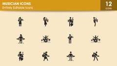 Musician Icons PPT Slide 1