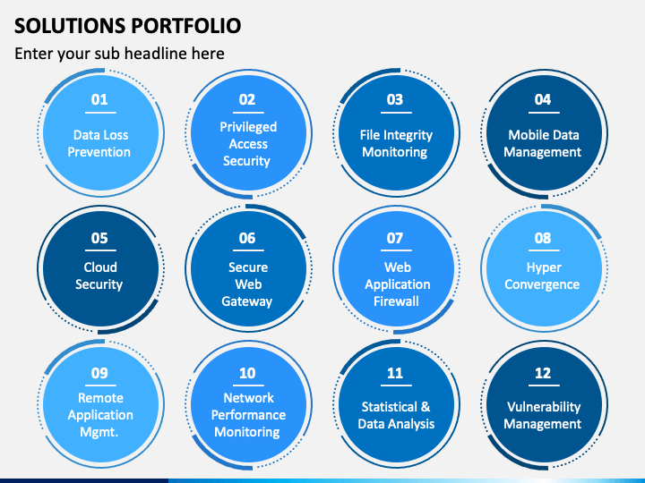 Solutions Portfolio PowerPoint Template PPT Slides