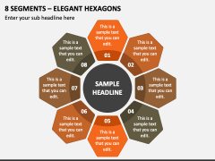 8 Segments - Elegant Hexagons PPT Slide 1