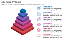 6 Blocks Pyramid PPT Slide 1