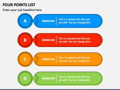 Four Points List PPT Slide 1