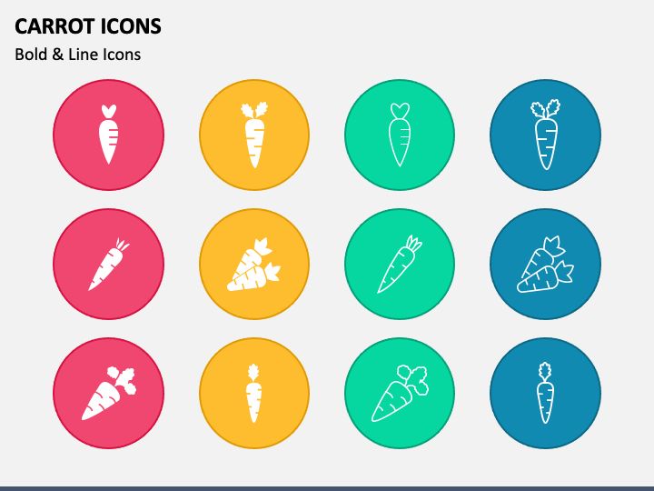 Carrot Icons PPT Slide 1
