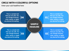 Circle with 4 Colorful Options PPT Slide 2