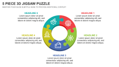 5 Piece 3D Jigsaw Puzzle PPT Slide 1