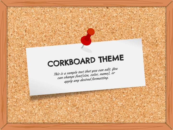 Cork Board Theme PPT Slide 1