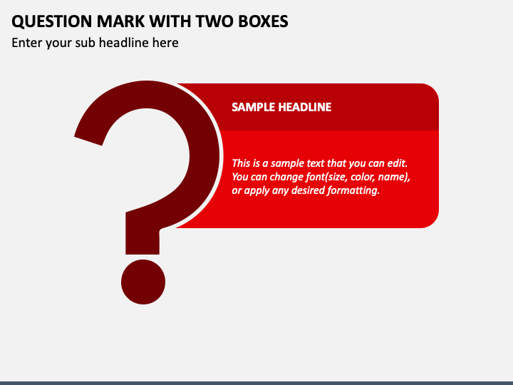 Question Mark with Two Boxes PPT Slide 1