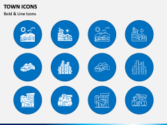 Town Icons PPT Slide 2