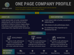 One Page Company Profile Animated Presentation - SketchBubble