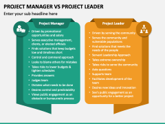 Project Manager Vs Project Leader PPT Slide 1