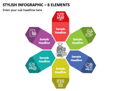 Stylish Infographic - 6 Elements PPT Slide 2