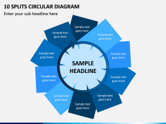 10 Splits Circular Diagram PPT Slide 1