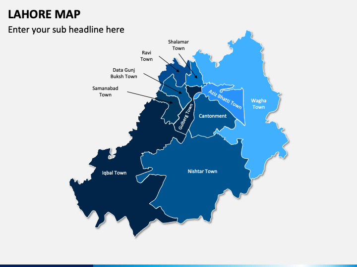 Lahore Map PPT Slide 1