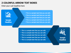2 Colorful Arrow Text Boxes PPT Slide 2