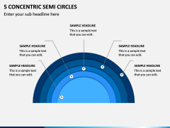 5 Concentric Semi Circles PPT Slide 1