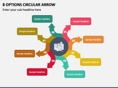 8 Options Circular Arrow PPT Slide 2