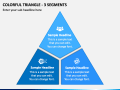 Colorful Triangle - 3 Segments PPT Slide 2