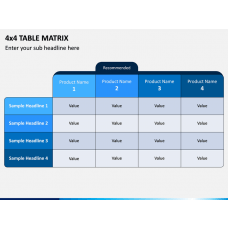 24 Box Matrix (6x4 Table) PowerPoint Template - PPT Slides | SketchBubble